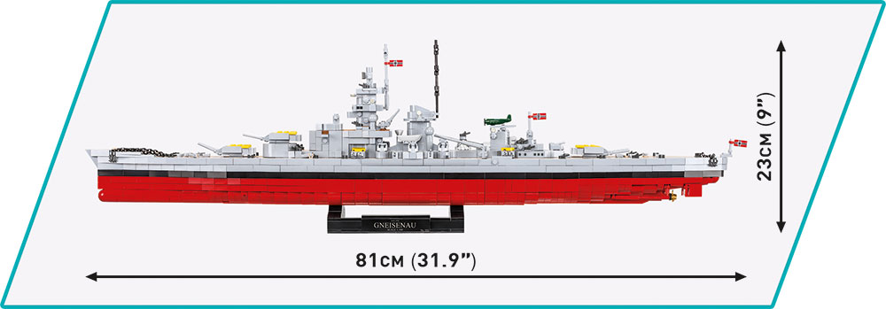 Německý bitevní loď Gneisenau COBI 4834 - Limited Edition WWII