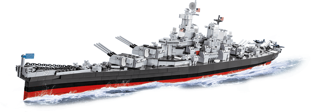 Americká bitevní loď třídy IOWA 4v1 COBI 4837 - World War II