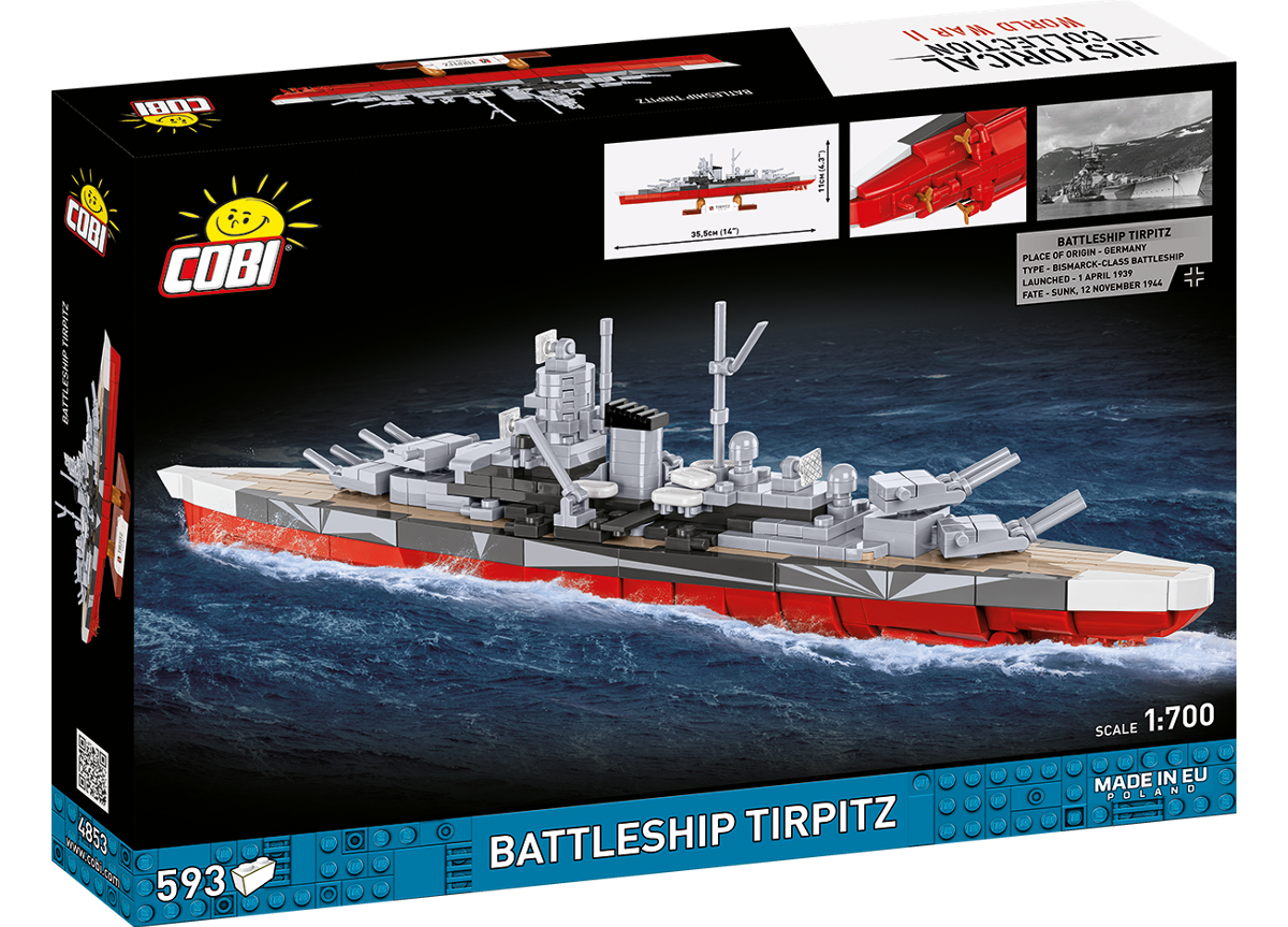 Bitevní loď TIRPITZ COBI 4853 - World War II 1:700