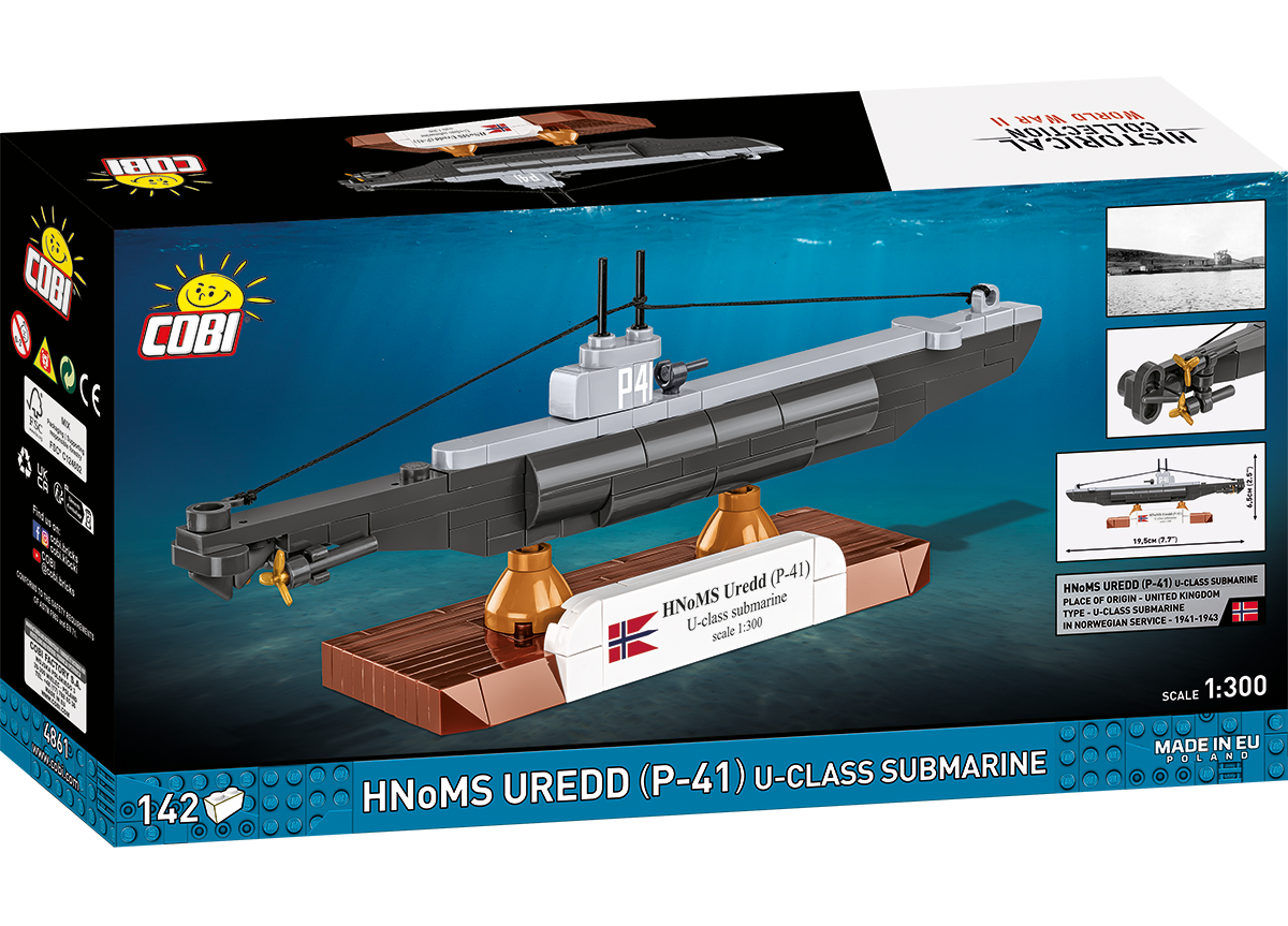 Nórska ponorka HNoMS UREDD P-41 COBI 4861 - World War II 1:300