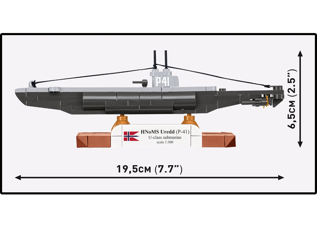 Nórska ponorka HNoMS UREDD P-41 COBI 4861 - World War II 1:300
