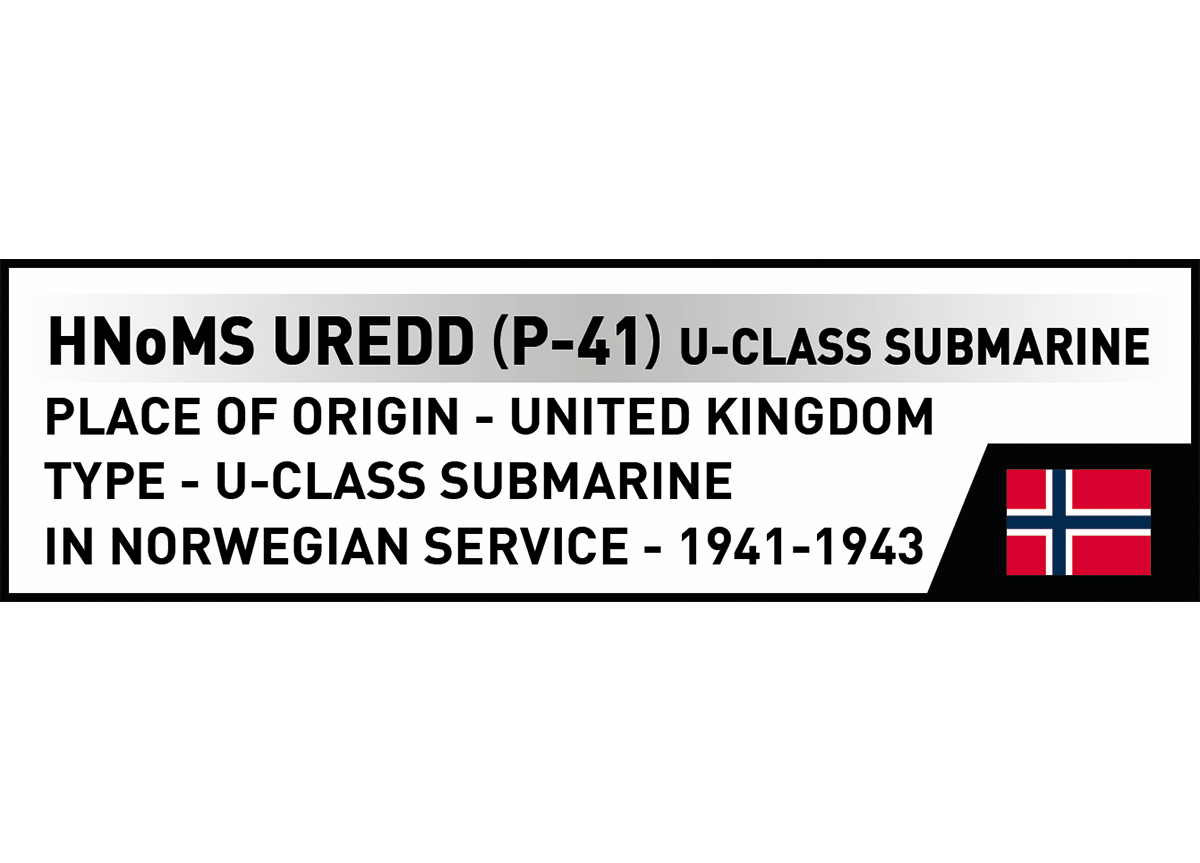 Nórska ponorka HNoMS UREDD P-41 COBI 4861 - World War II 1:300