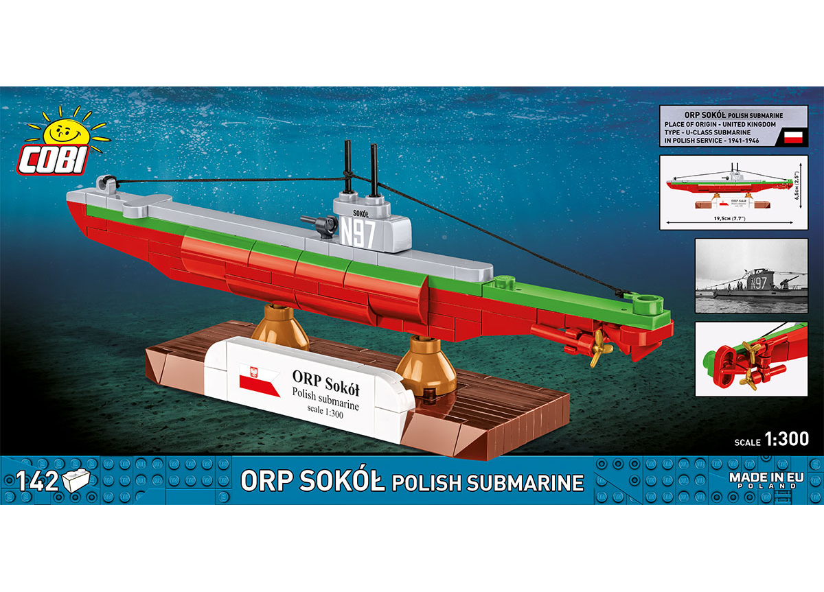 Poľská ponorka ORP SEP COBI 4856 - World War II 1:300 - kopie