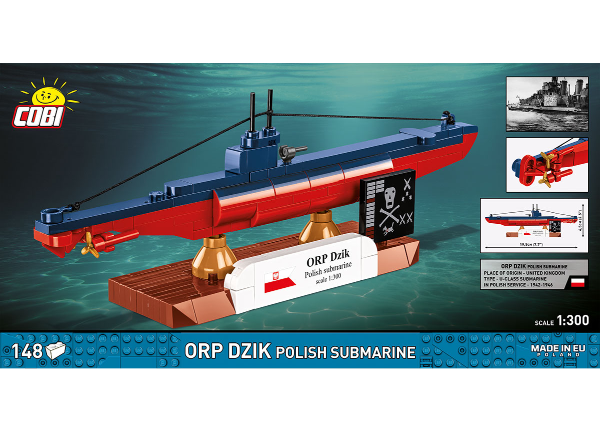 Polská ponorka ORP DZIK COBI 4864 - World War II 1:300