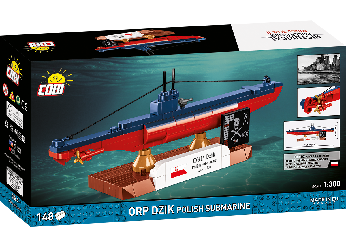 Polská ponorka ORP DZIK COBI 4864 - World War II 1:300