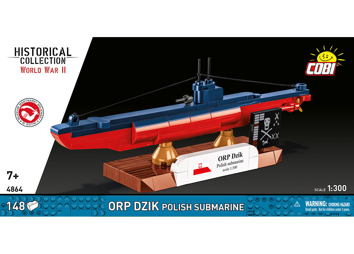 Polská ponorka ORP DZIK COBI 4864 - World War II 1:300