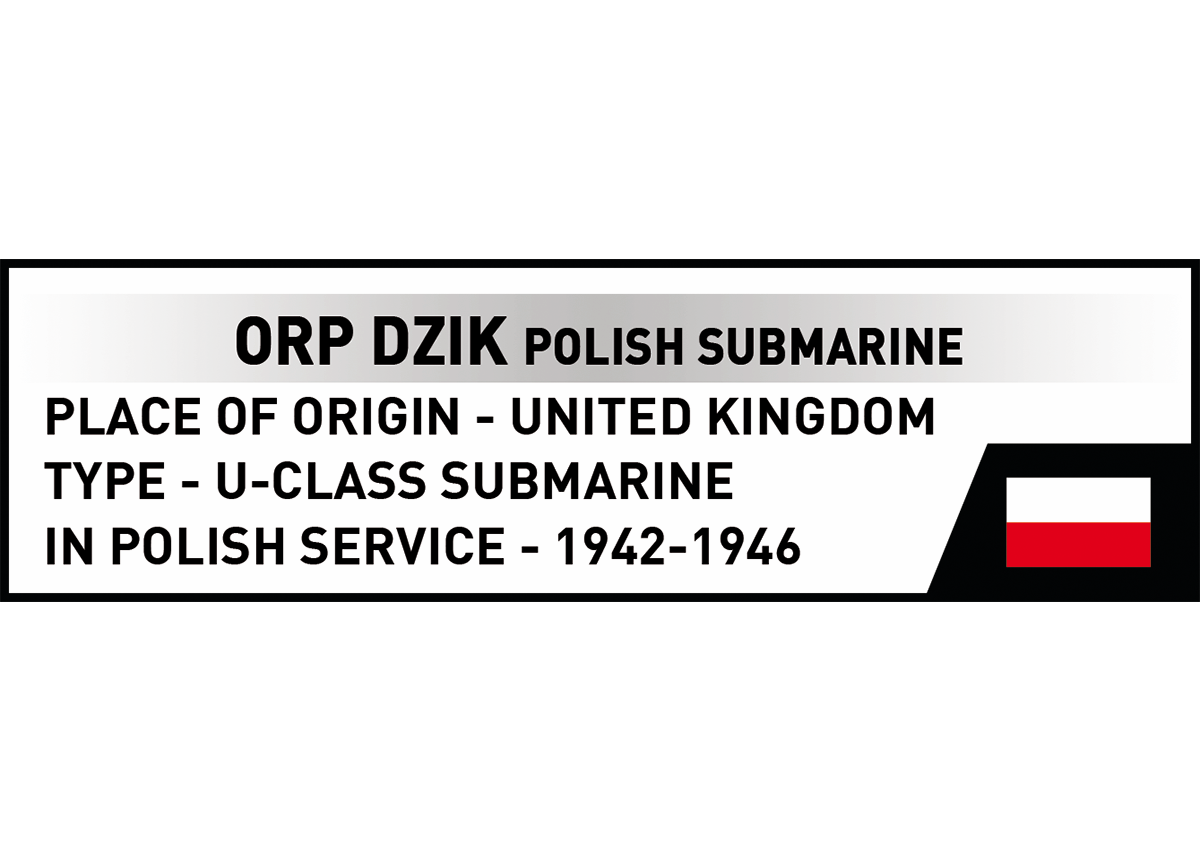 Polská ponorka ORP DZIK COBI 4864 - World War II 1:300