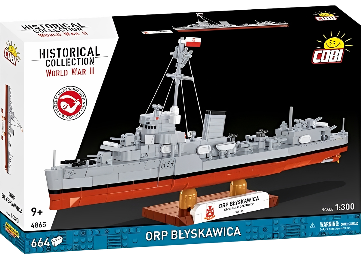 Loď torpédoborec ORP BLYSKAWICA II WW COBI 4807 - Small Army - kopie