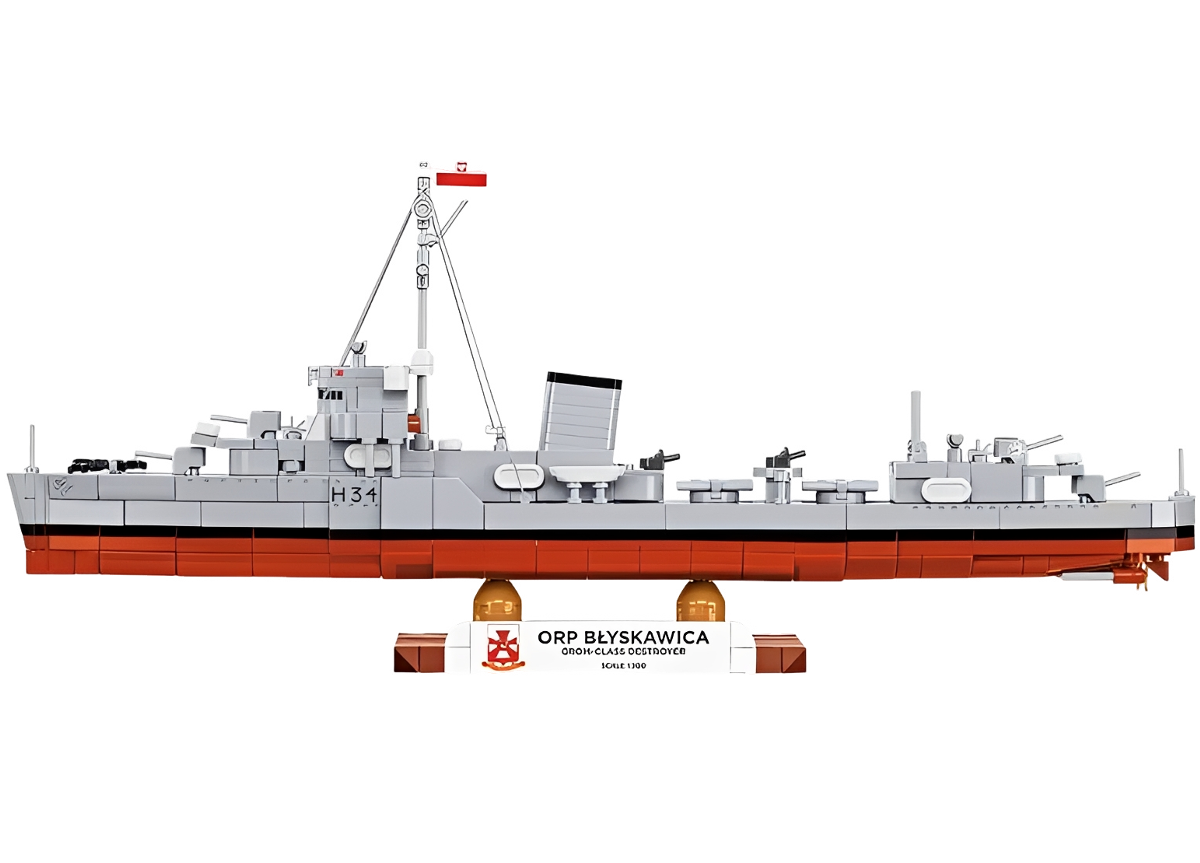 Loď torpédoborec ORP BLYSKAWICA II WW COBI 4807 - Small Army - kopie