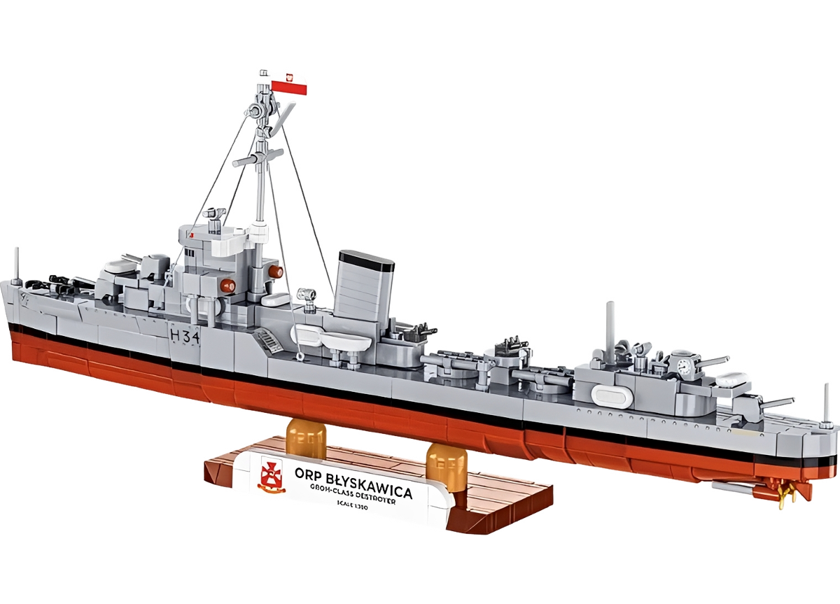 Loď torpédoborec ORP BLYSKAWICA II WW COBI 4807 - Small Army - kopie
