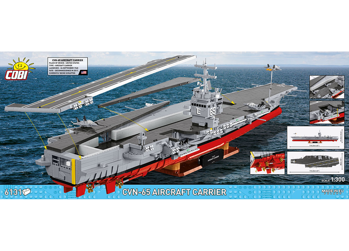 Americká letadlová loď  USS Enterprise CVN-65 COBI 4869 - Armed Forces 1:300