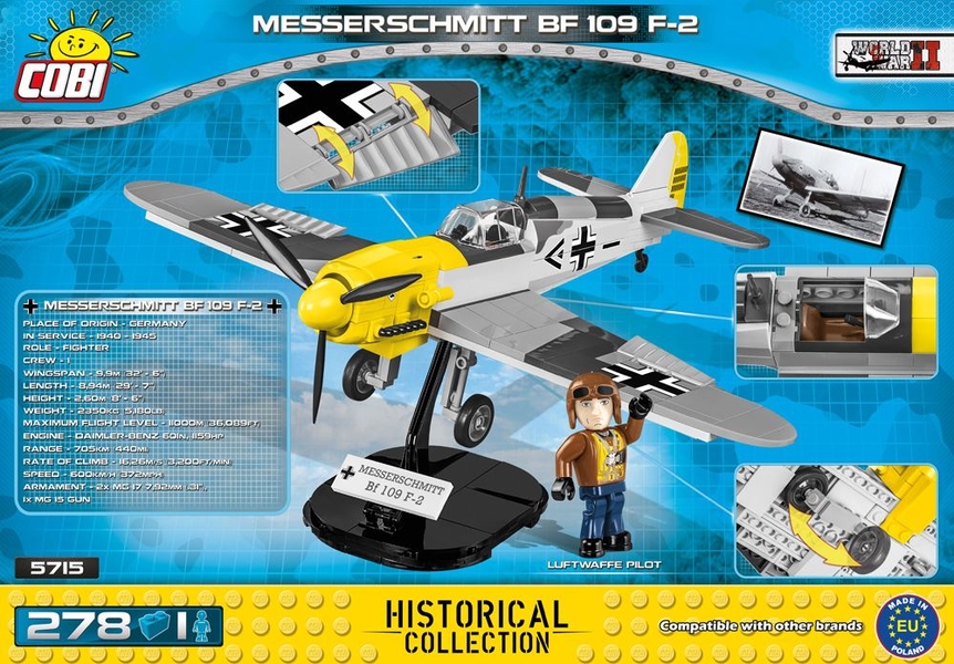 Stíhací letoun Messerschmitt BF-109 F-2 COBI 5715 - World War II