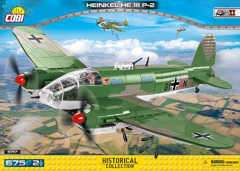 Německý střední bombardér HEINKEL HE 111 P-2 WW COBI 5534 - World War II