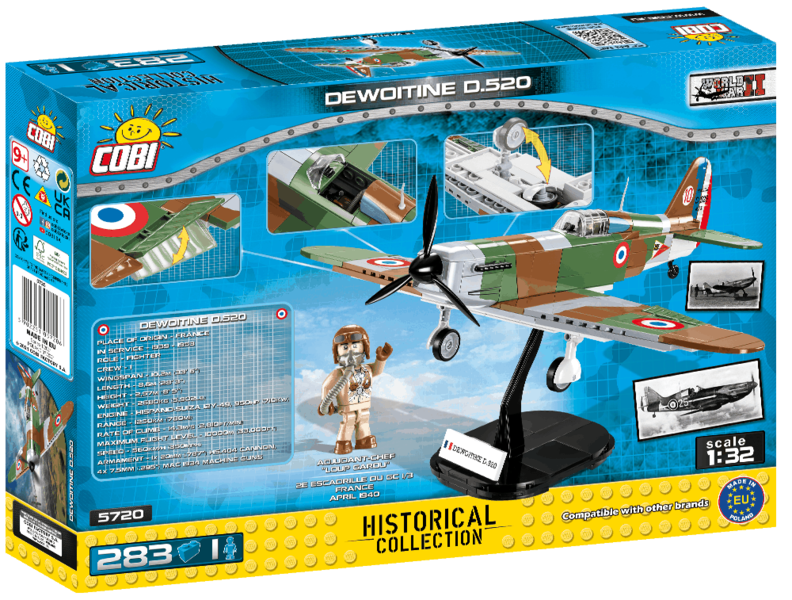 Cobi 5734 Dewoitine D.520 - 328 deler - Cobi Norge