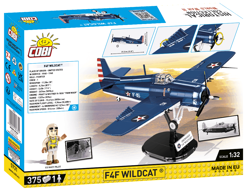 Americký stíhací letoun Grumman F4F Wildcat COBI 5731 - World War II