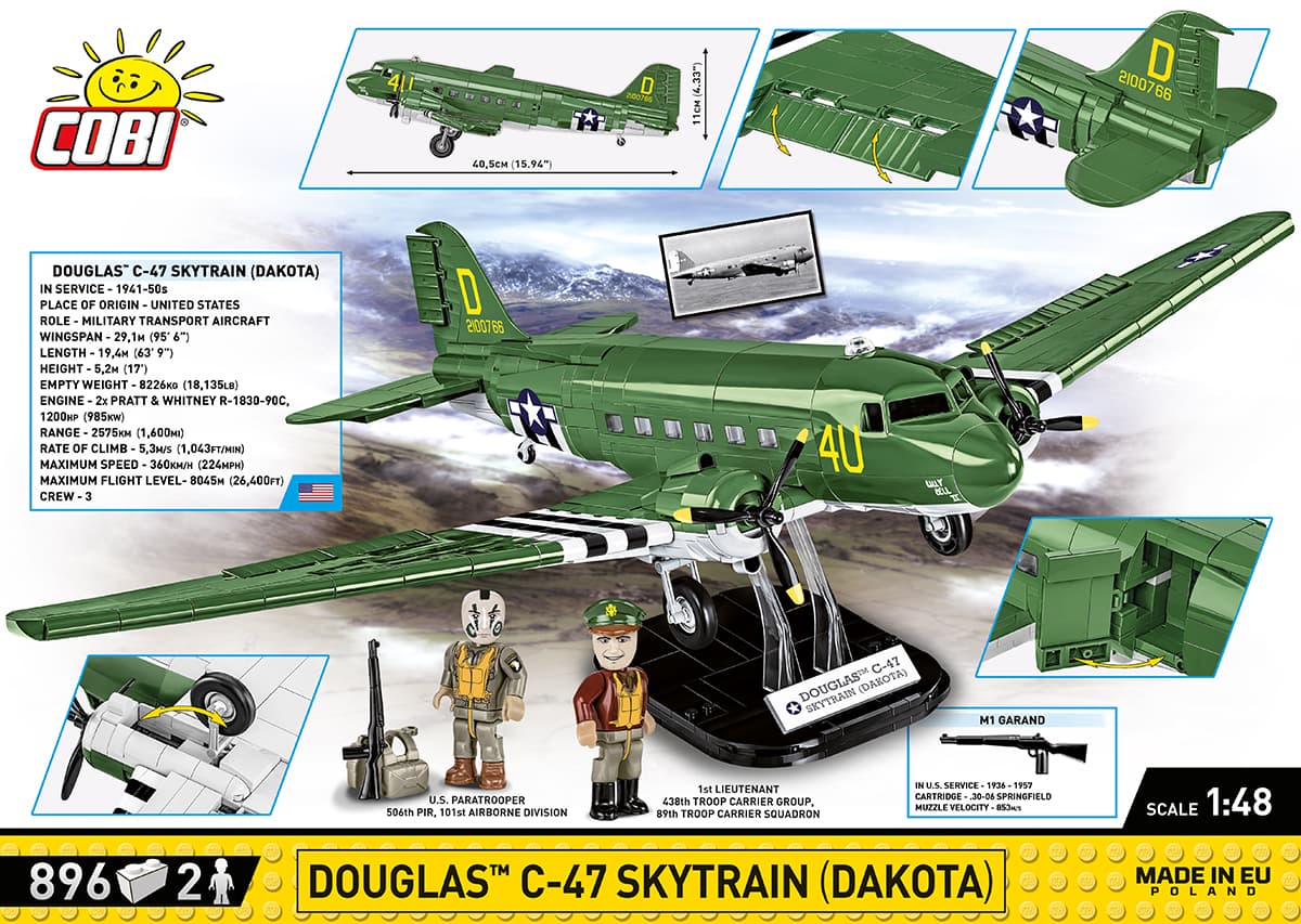 Dopravní letadlo Douglas C-47 Skytrain Dakota COBI 5743 - World War II