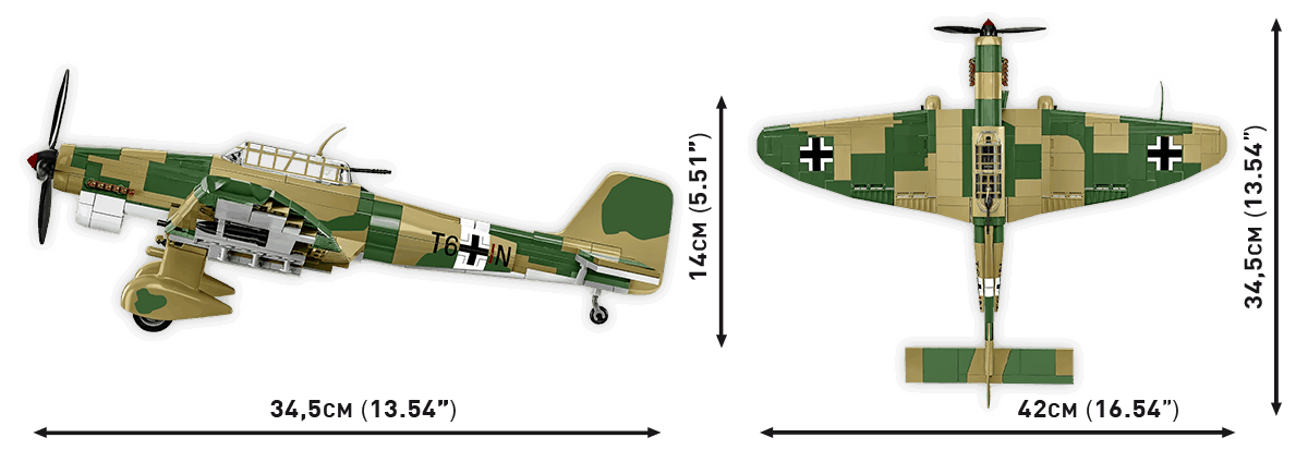 Německý střemhlavý bombardér Junkers JU-87 B-2 Stuka  COBI 5748 - World War II 1:32