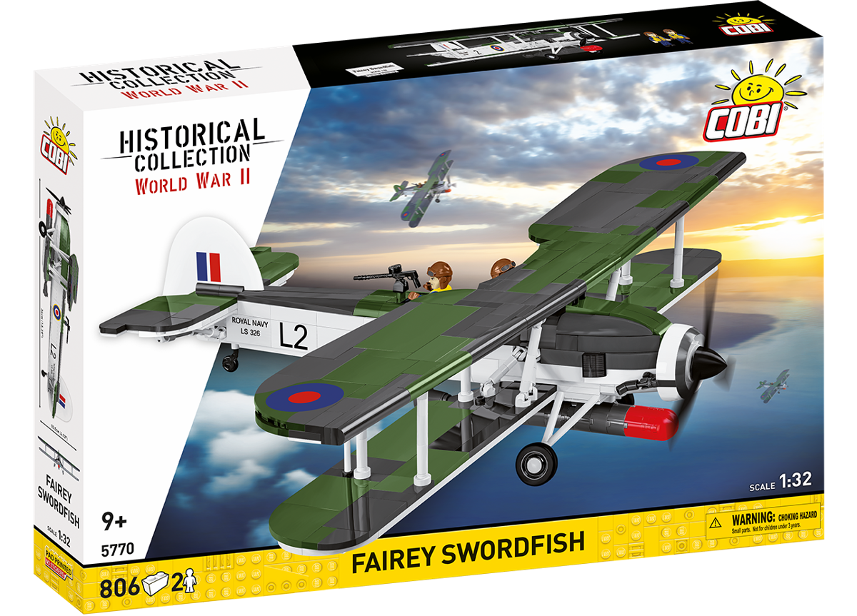 Britský torpédový palubní letoun Fairey Swordfish COBI 5770 - World War II 1:32