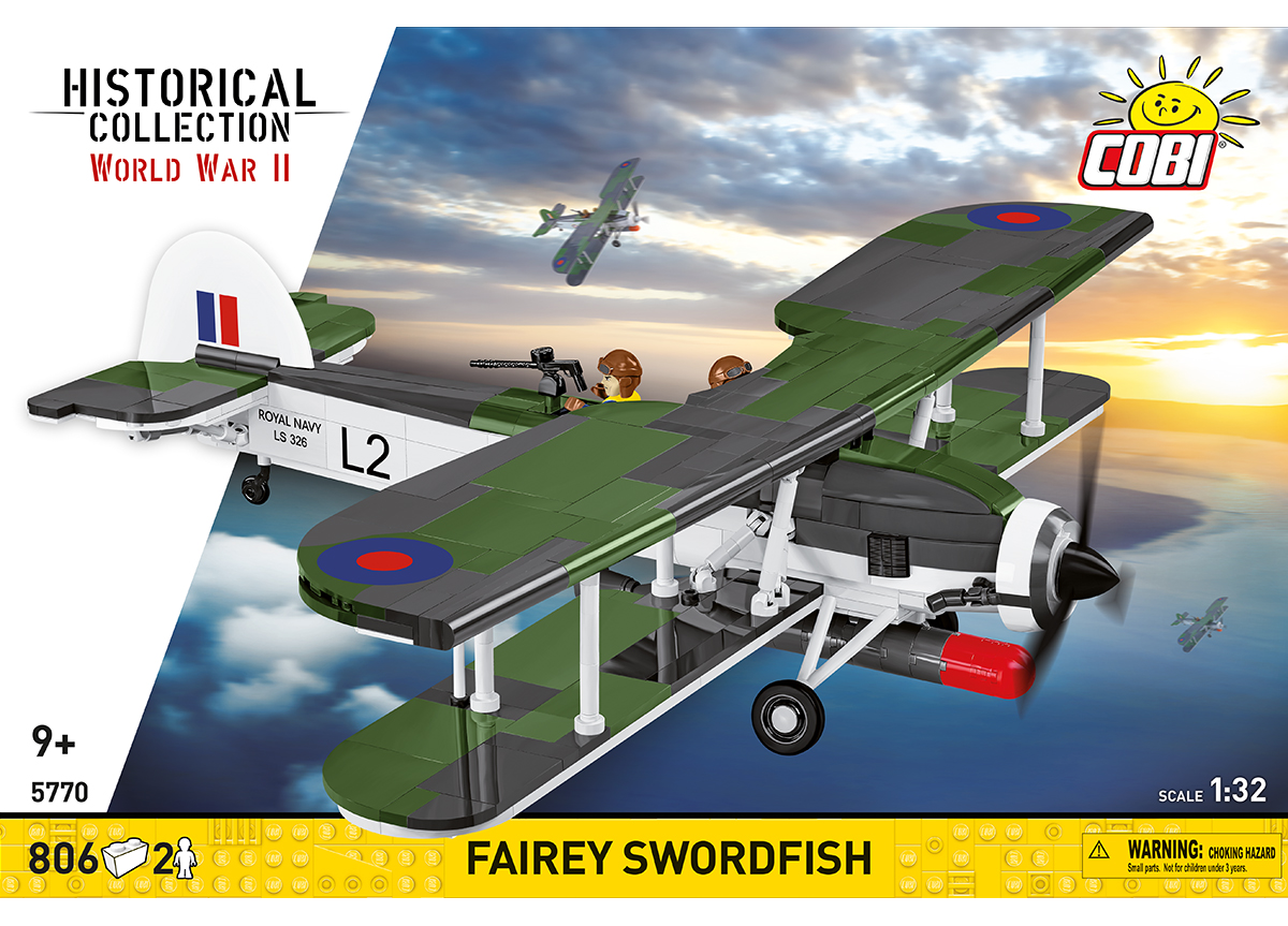 Britský torpédový palubní letoun Fairey Swordfish COBI 5770 - World War II 1:32