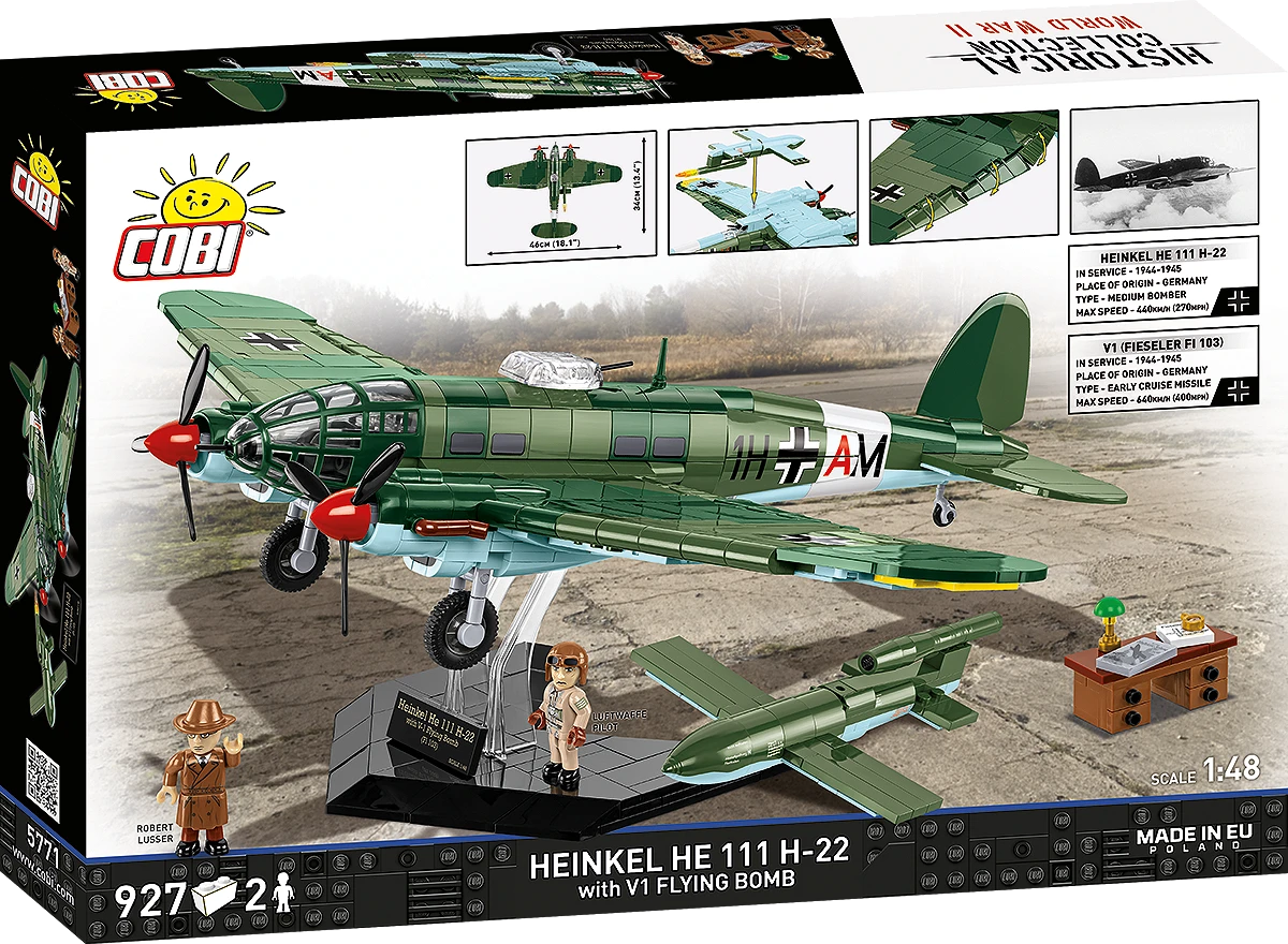Německý střední bombardér HEINKEL HE 111 H-22 se střelou V1 COBI 5771 - Executive Edition WW II 1:48