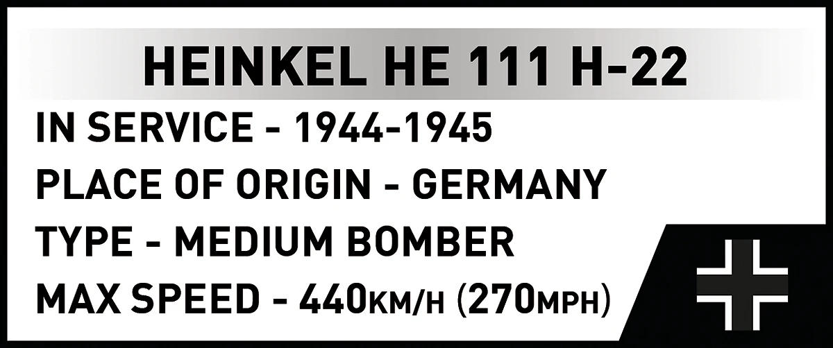 Německý střední bombardér HEINKEL HE 111 H-22 se střelou V1 COBI 5771 - Executive Edition WW II 1:48