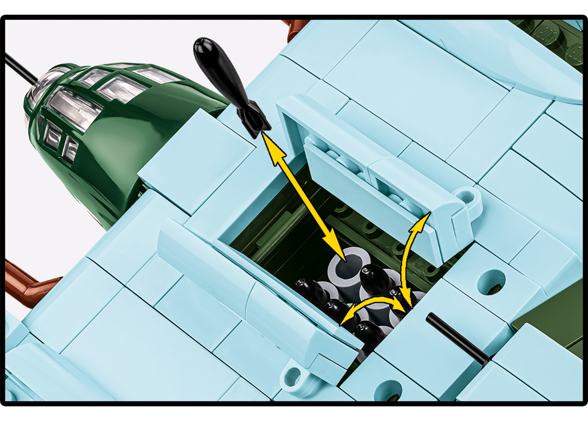 Německý střední bombardér HEINKEL HE 111 H-3 COBI 5772 - World War II 1:48