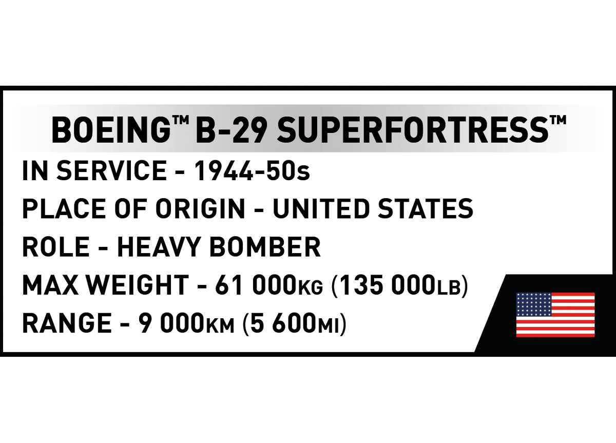 Americký těžký bombardovací letoun Boeing B-29 Superfortress COBI 5774 - World War II 1:72