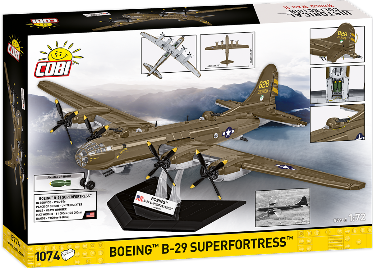 Americký těžký bombardovací letoun Boeing B-29 Superfortress COBI 5774 - World War II 1:72