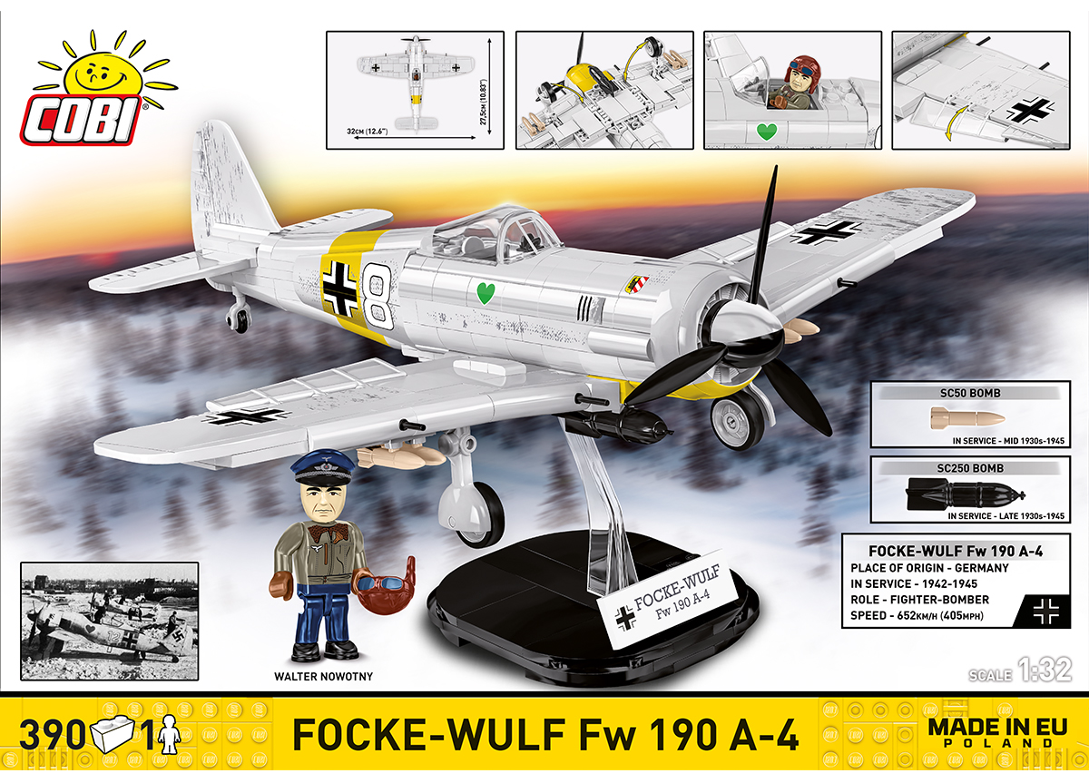 Německý stíhací letoun Focke-Wulf FW 190 A-4 COBI 5775 - World War II 1:32