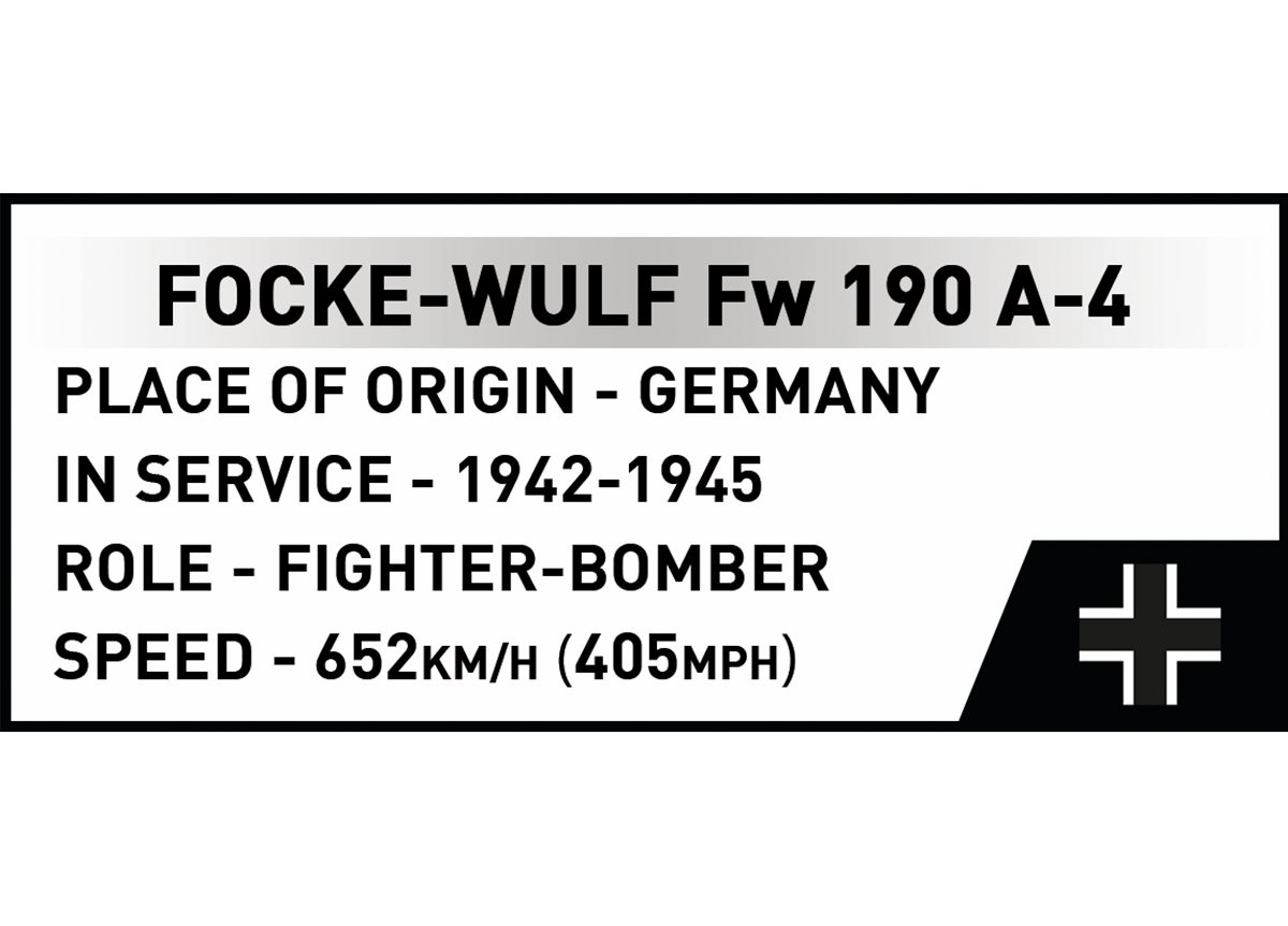 Německý stíhací letoun Focke-Wulf FW 190 A-4 COBI 5775 - World War II 1:32