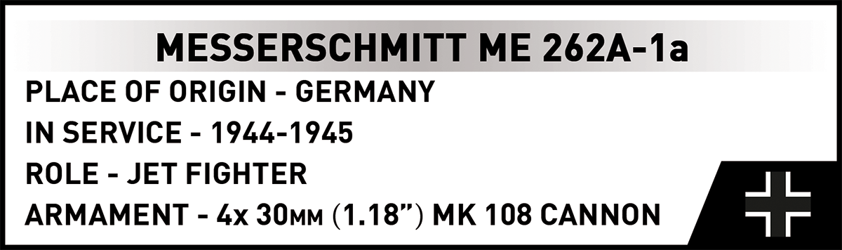Německý proudový stíhací letoun Messerschmitt ME 262A -1a COBI 5776 - World War II 1:32