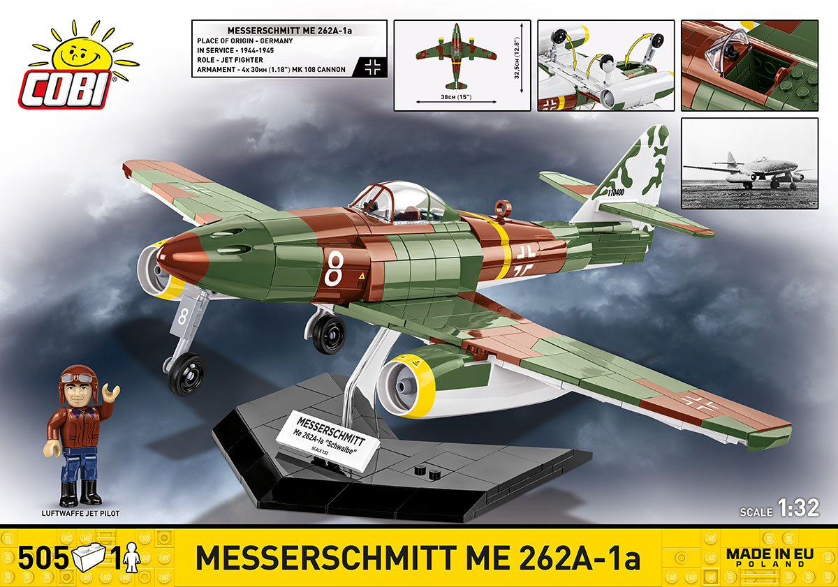 Německý proudový stíhací letoun Messerschmitt ME 262A -1a COBI 5776 - World War II 1:32