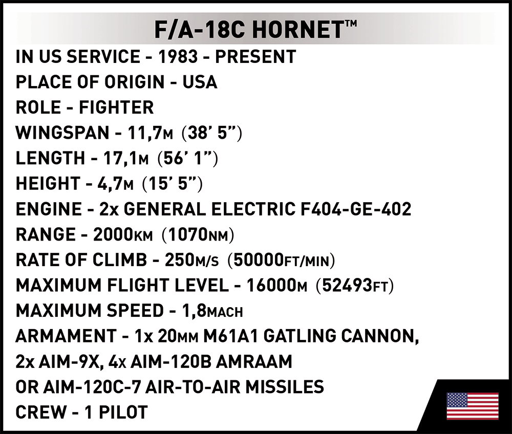 Americký víceúčelový stíhací letoun F/A-18C HORNET  COBI 5810 - Armed Forces