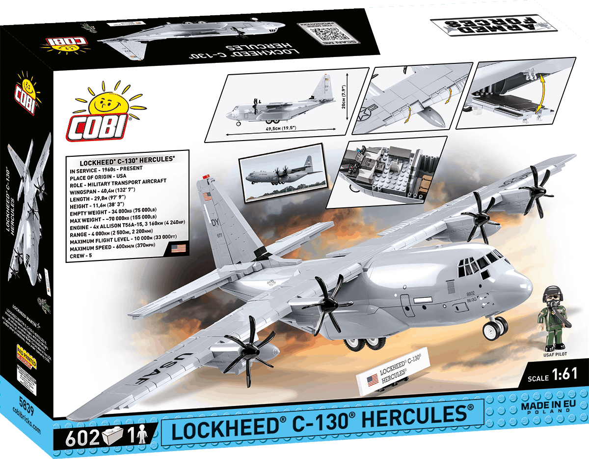 Americký transportní letoun Lockheed C-130 Hercules COBI 5839 - Armed Forces 1:61