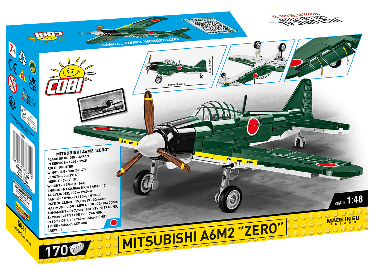 Japanese fighter aircraft Mitsubishi A6M2 Zero-Sen COBI 5729 - World War II - kopie