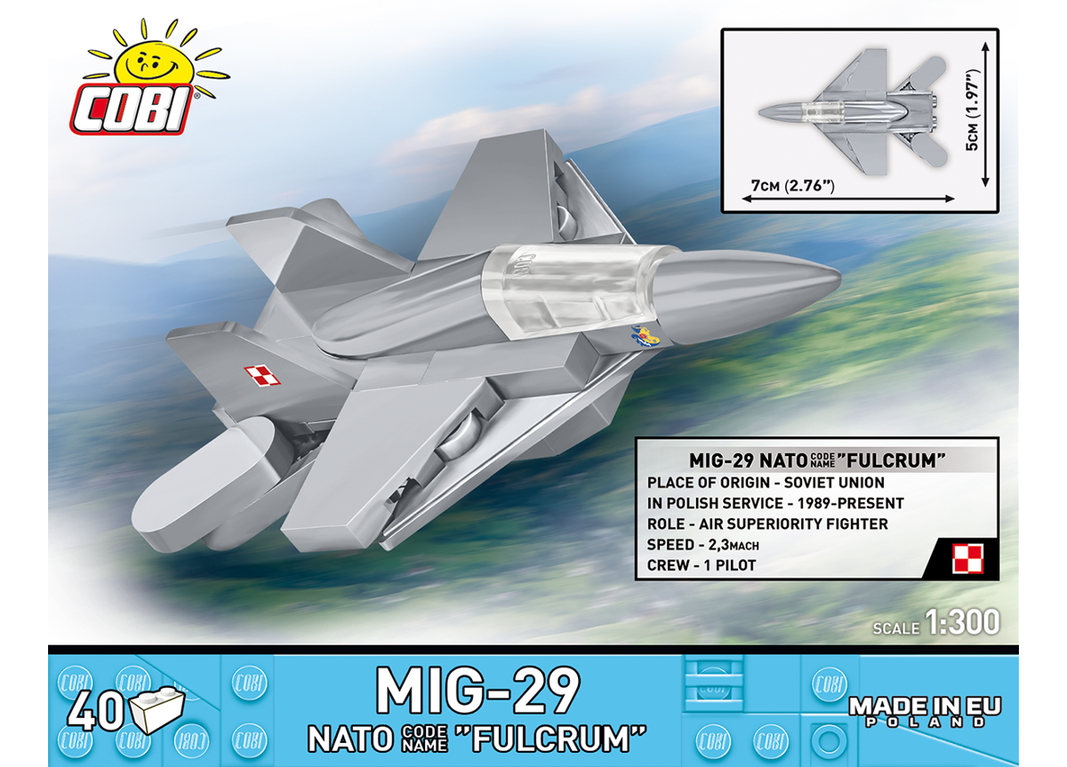 Mini prúdová stíhačka MiG-29 Fulcrum COBI 5928 Armed Forces