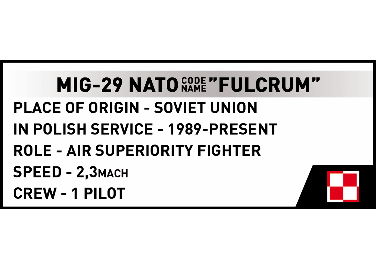 Mini prúdová stíhačka MiG-29 Fulcrum COBI 5928 Armed Forces