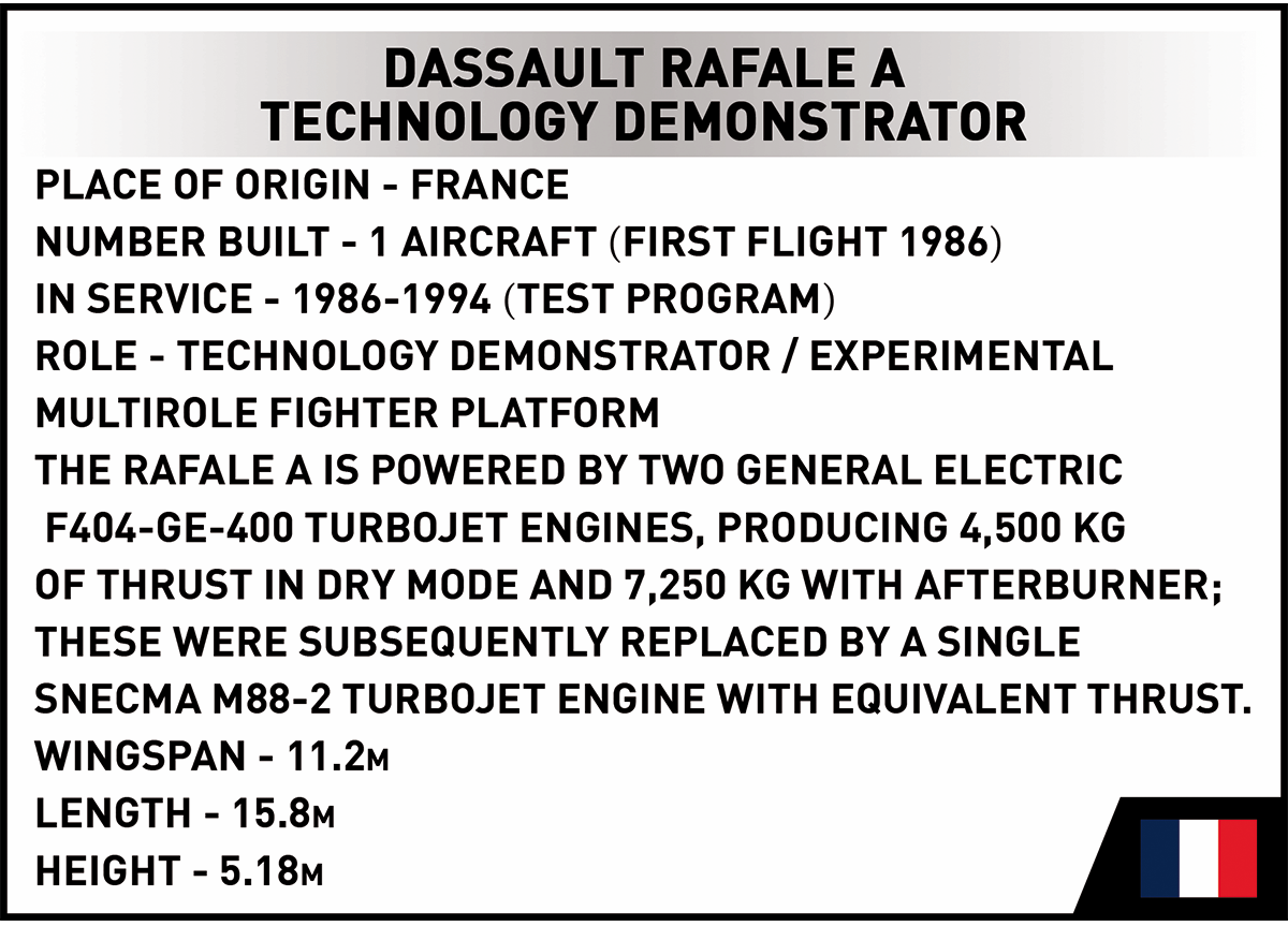 Francouzský víceúčelový stíhací letoun Dassault Rafale A COBI 5931 - Armed Forces 1:48