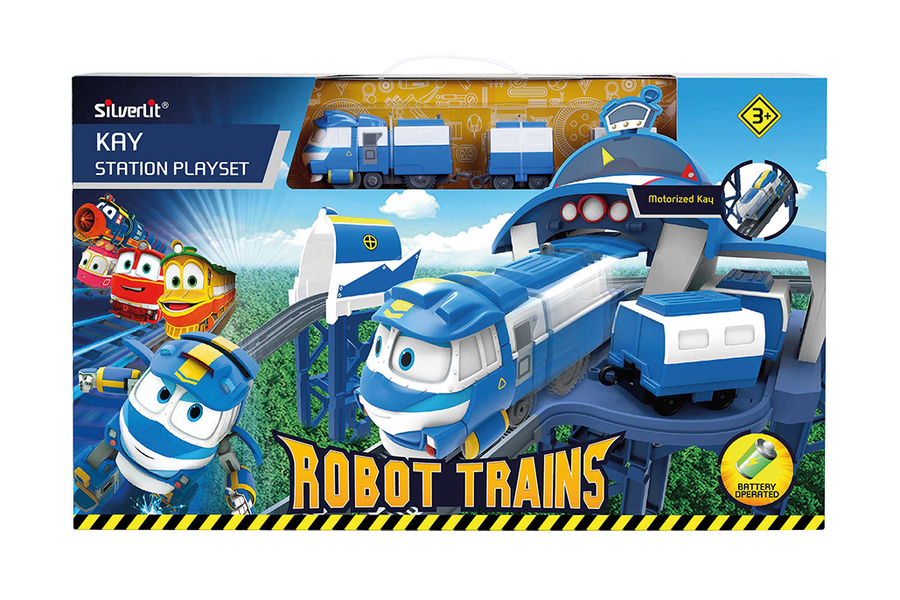  80170  Robot Trenes  Tren Kay y 3 Wagons  Circuito Base de Kay 124 cm 