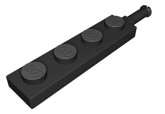 Náhradní díl - osa podvozku dvoukolová 1x4 1/3 COBI, Barva Černá - 880