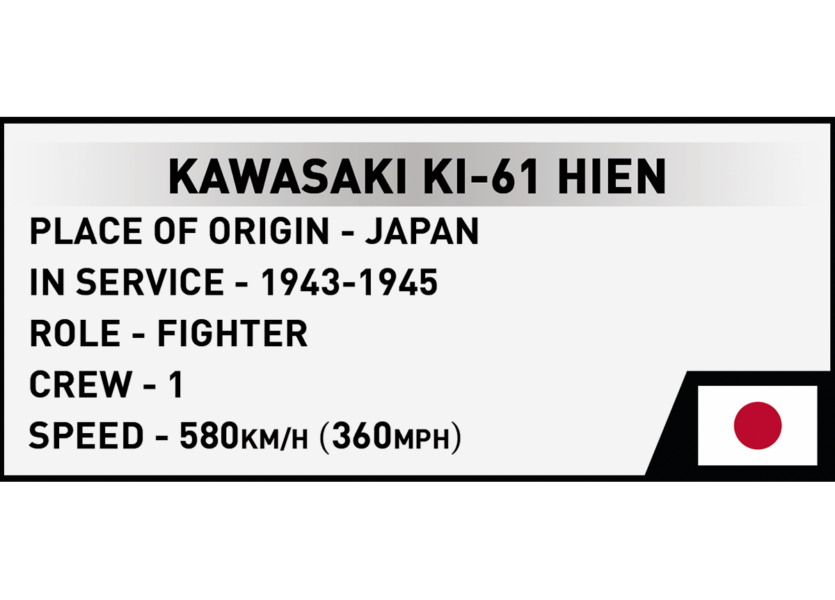 Japonský stíhací letoun Kawasaki KI-61 Hien COBI 5872 - World War II 1:48
