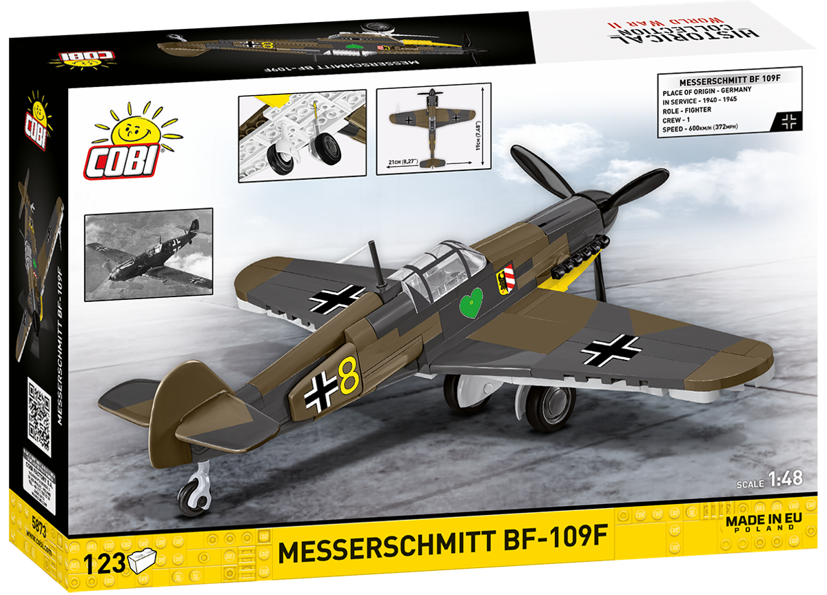Německý stíhací letoun Messerschmitt BF 109F COBI 5873 - World War II 1:48