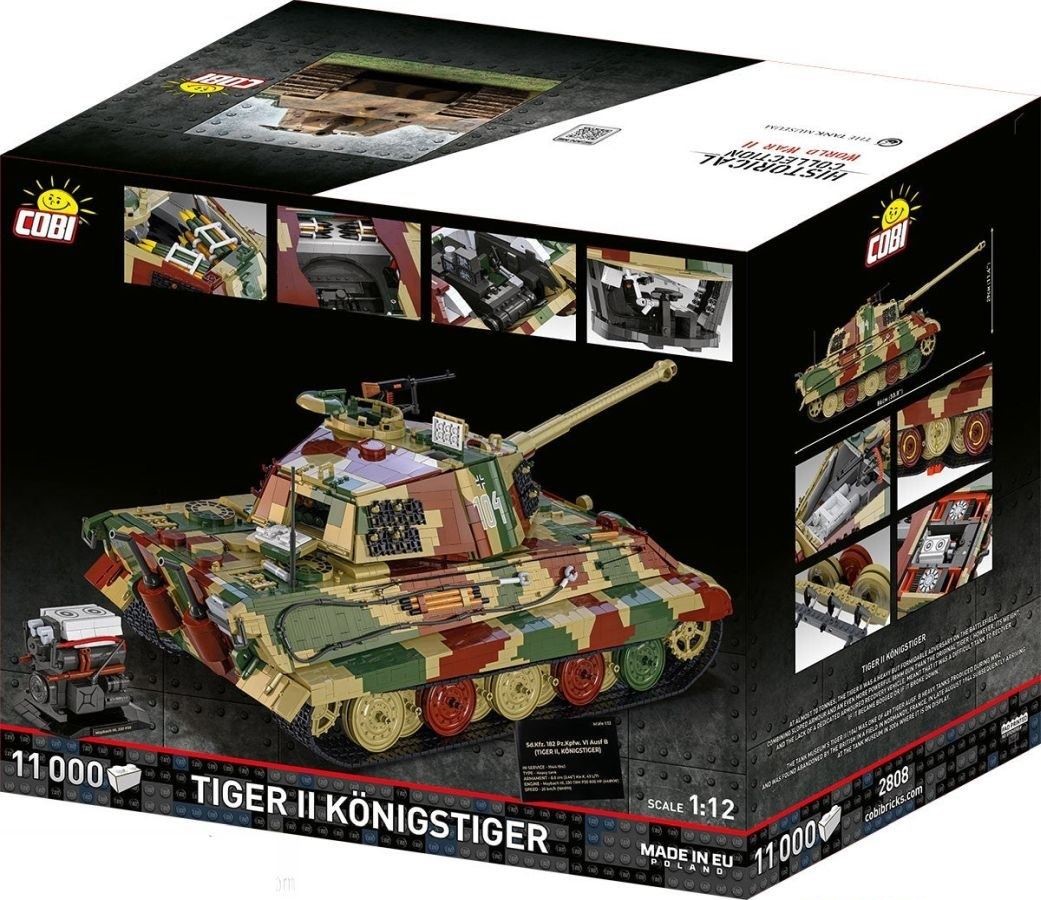 Německý těžký tank TIGER II KÖNIGSTIGER COBI 2808 - World War II 1:12