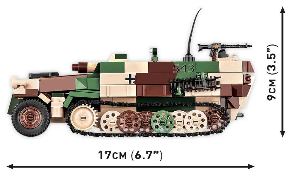 Německý kolopásový obrněný transportér Sd.Kfz. 251/9 COBI 2283 - World War II 1:35