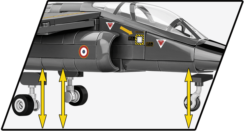 Francouzský lehký bitevní letoun Dassault Alpha JET Patrouille de France COBI 5841 - Armed Forces - kopie