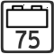 75 kostek