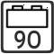 90 kostek