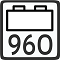 960 kostek