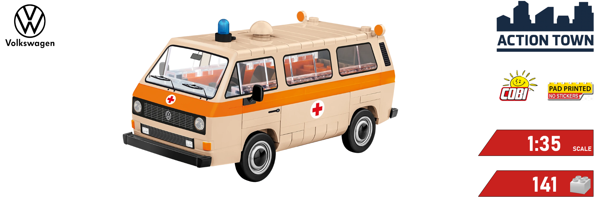 banner Volkswagen T3 Krankenwagen COBI 24636 | cobishop.cz