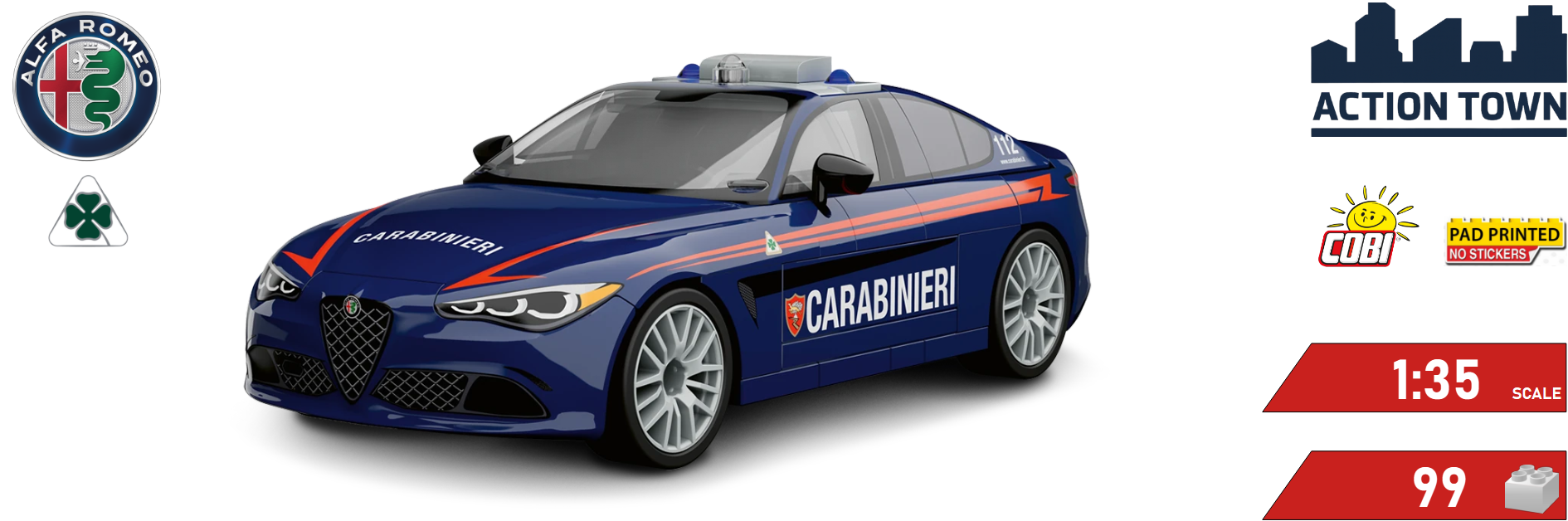 Auto Alfa Romeo Quadrifoglio Carabinieri COBI 24654 | Cobishop.cz